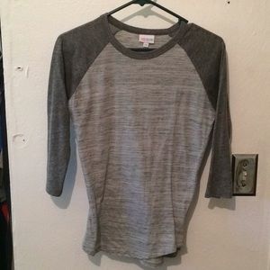 EUC Lularoe XS grey micro stripe randy